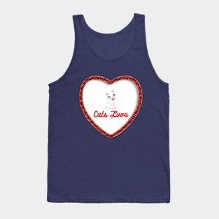 Cat love Tank Top